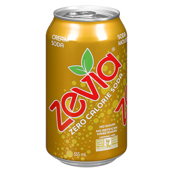 ZEVIA CREAM SODA ZERO CALORIE SODA