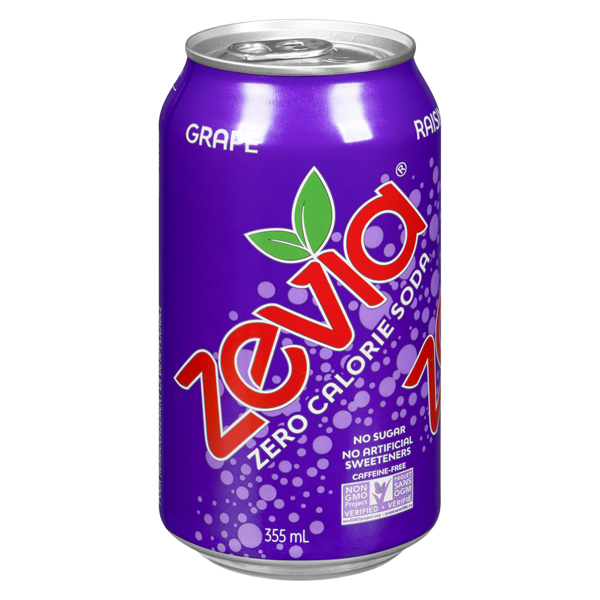 ZEVIA GRAPE ZERO CALORIE SODA