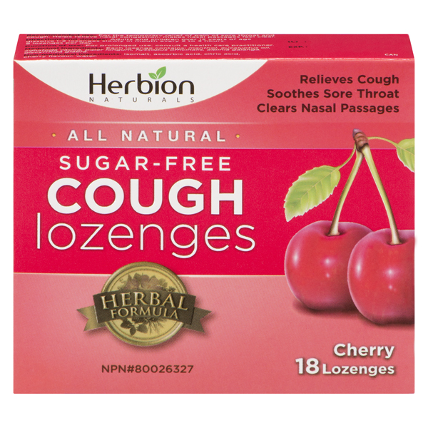 HERBION NATURALS SUGAR FREE COUGH LOZENGES CHERRY