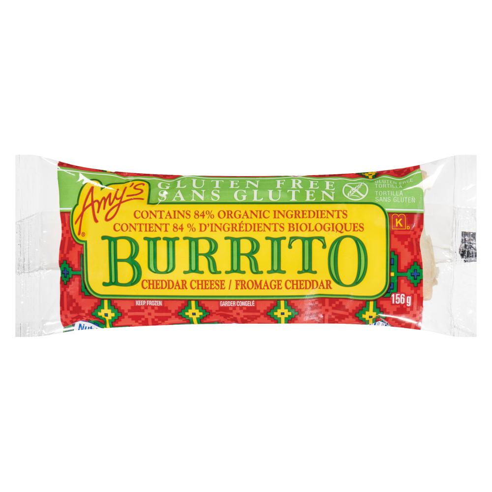 AMYS BURRITO CHEDDAR CHEESE GLUTEN FREE