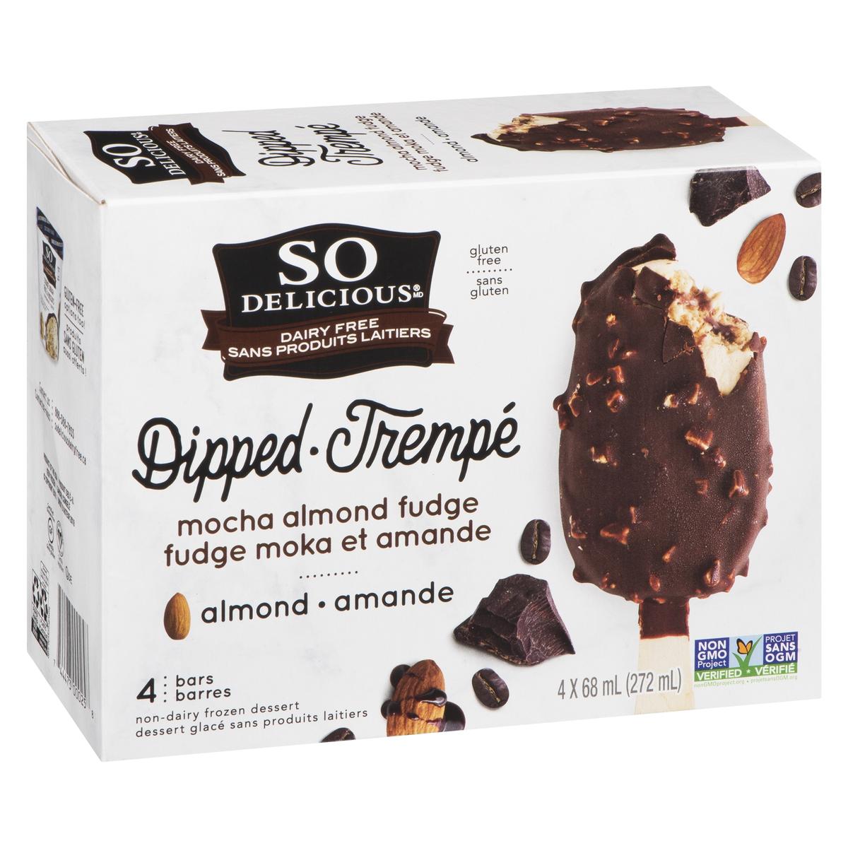 SO DELICIOUS BARS MOCHA ALMOND FUDGE NON DAIRY DESSERT