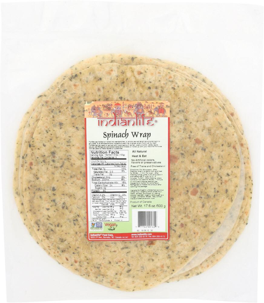 Indian Life Spinach Wrap