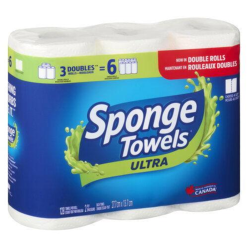 SPONGE TOWELS ULTRA DOUBLE ROLLS PAPER TOWEL