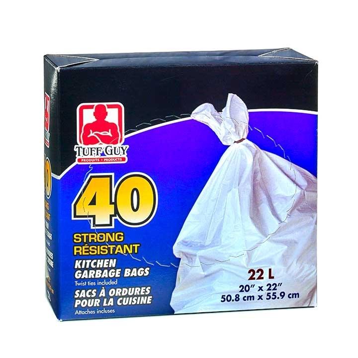 TUFFGUY OXO BIODEGRADABLE KITCHEN BAGS  20"X22"