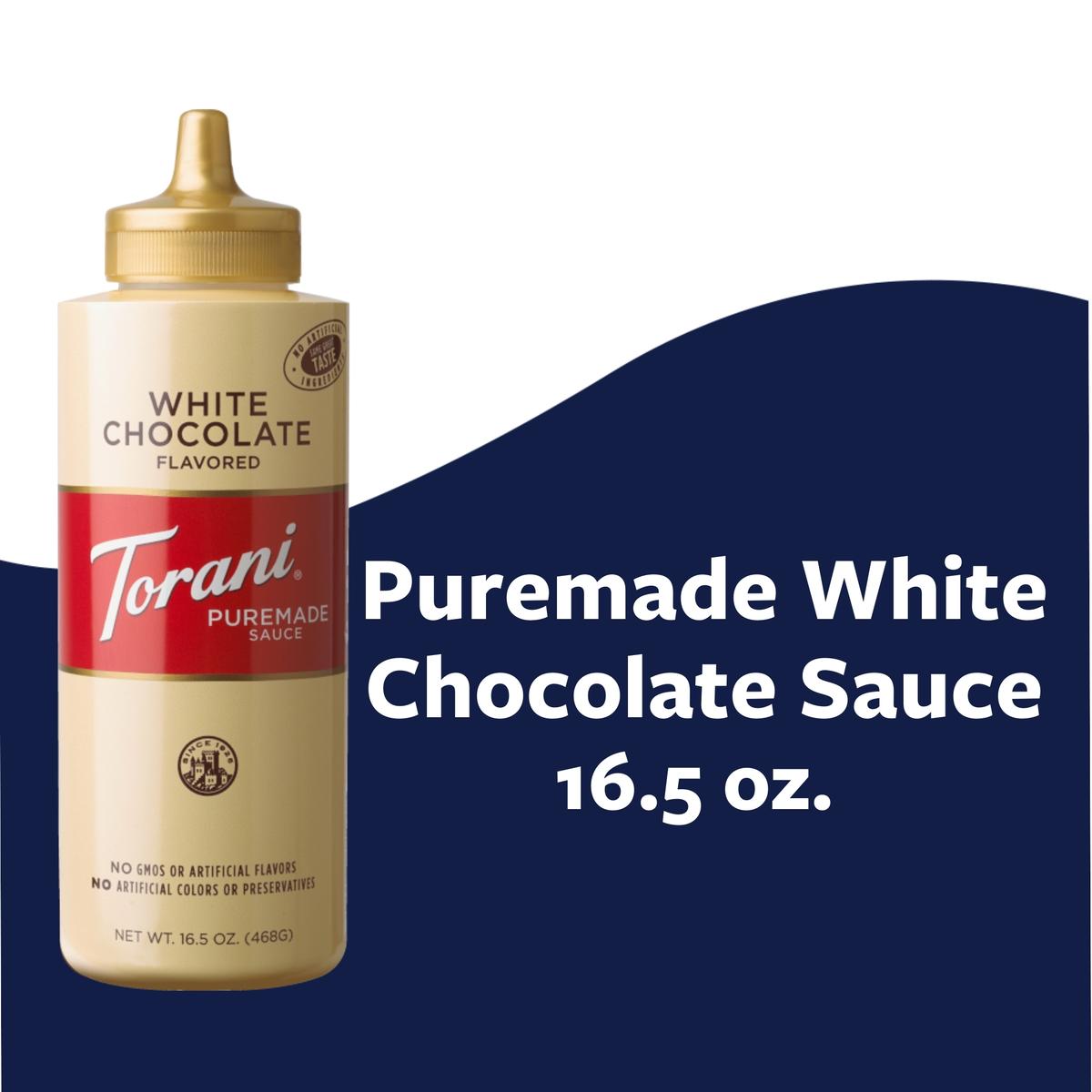 TORANI WHITE CHOCOLATE SAUCE IN SQUEEZE BOTTLE