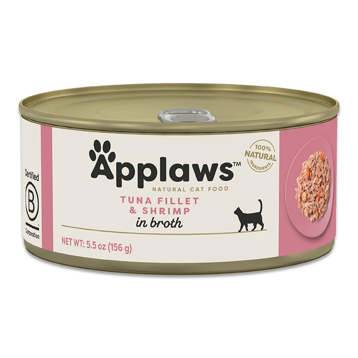 APPLAWS ADDITIVE FREE CAT FOOD TUNA FILLET W/SHRIMP