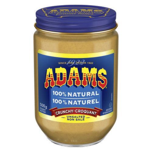 ADAMS PEANUT BUTTER CRUNCHY UNSALTED