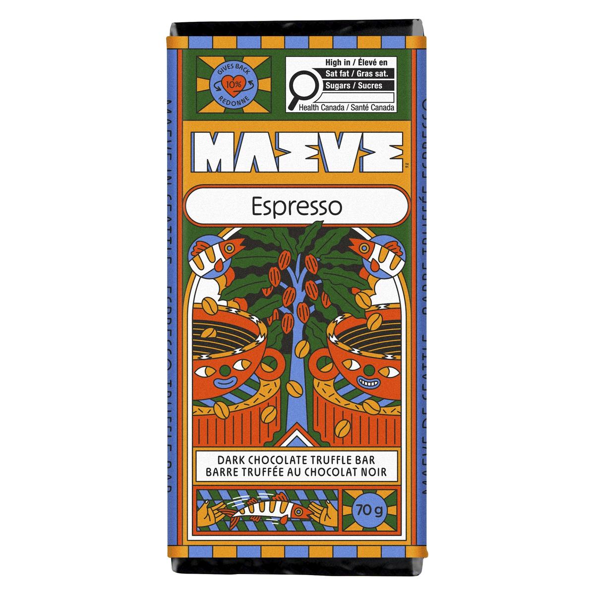 MAEVE ESPRESSO DARK CHOCOLATE TRUFFLE BAR
