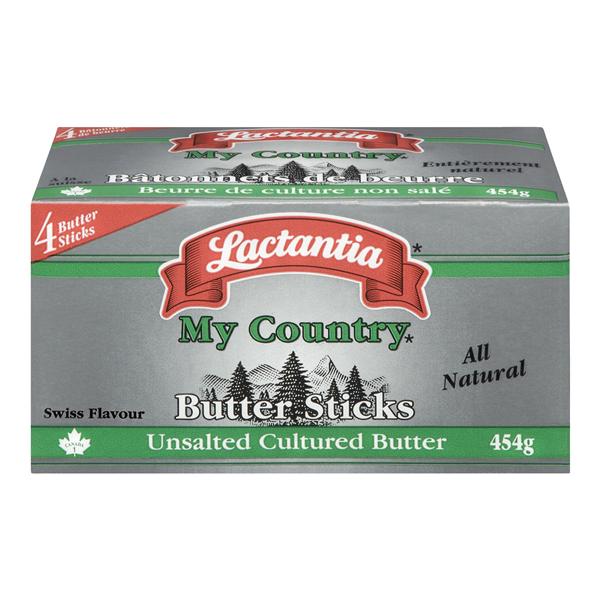 LACTANTIA MY COUNTRY BUTTER STICKS UNSALTED CULTURED 4PK