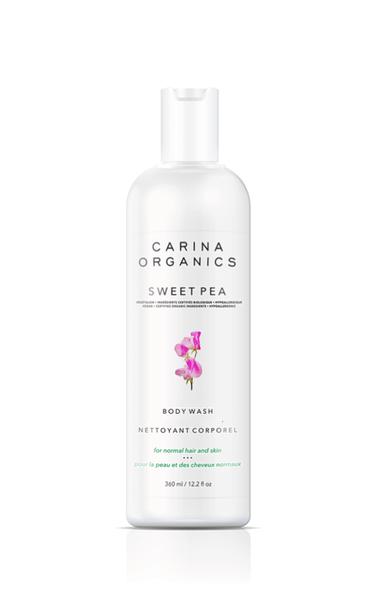 CARINA ORGANICS ORGANIC SWEET PEA MOISTURIZING BODY WASH