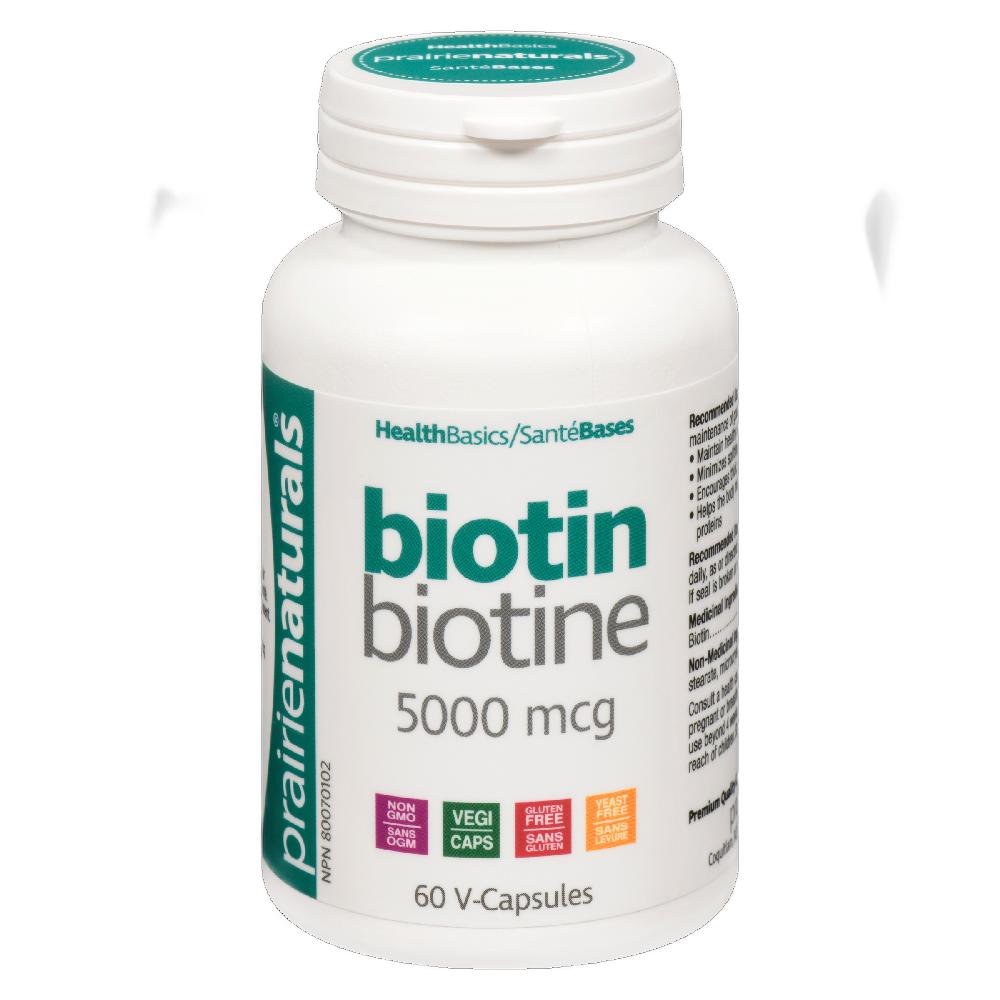 PRAIRIE NATURALS HEALTH BASICS BIOTIN 5000MCG