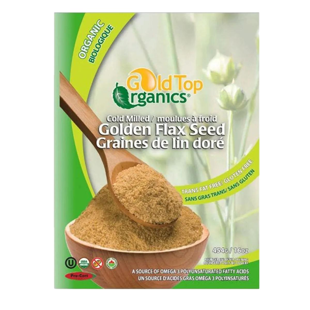 GOLD TOP ORGANICS MILLED GOLDEN FLAX SEED