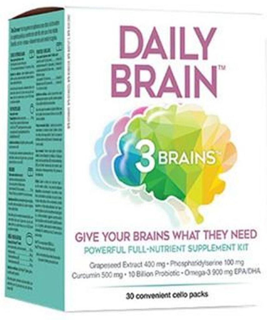 3 BRAINS DAILY BRAIN SUPPLEMENT KIT