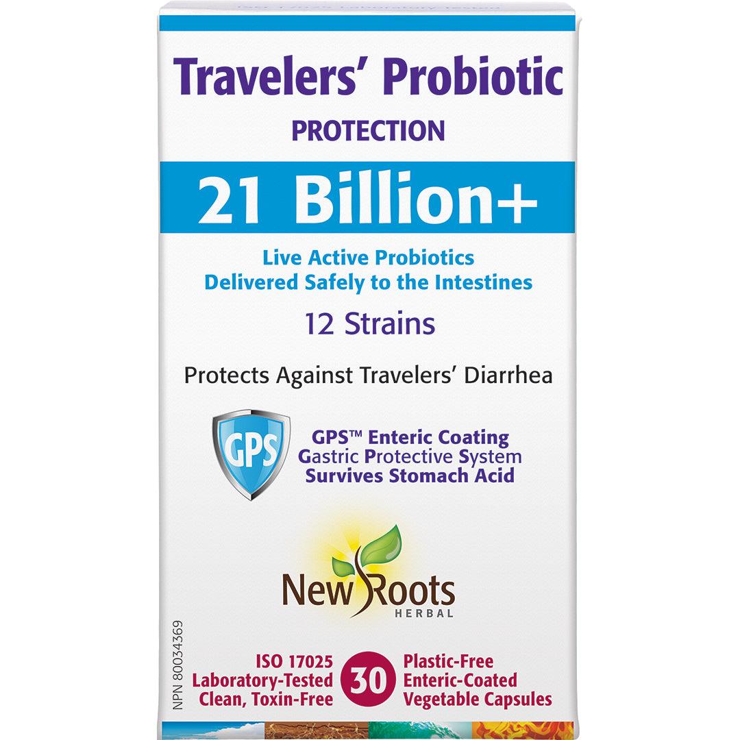 NEW ROOTS TRAVELERS PROBIOTIC 21 BILLION+
