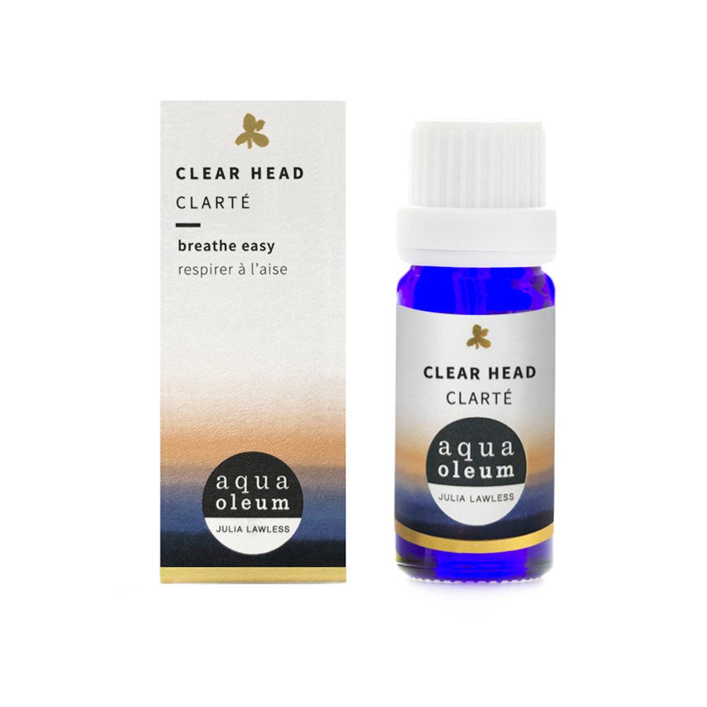AQUA OLEUM CLEAR HEAD BREATHE EASY BLEND W/ ESSENTIAL OILS