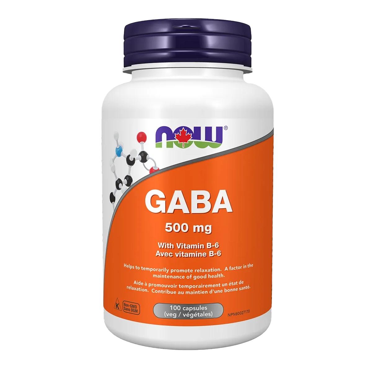 NOW GABA 500mg WITH VITAMIN B-6