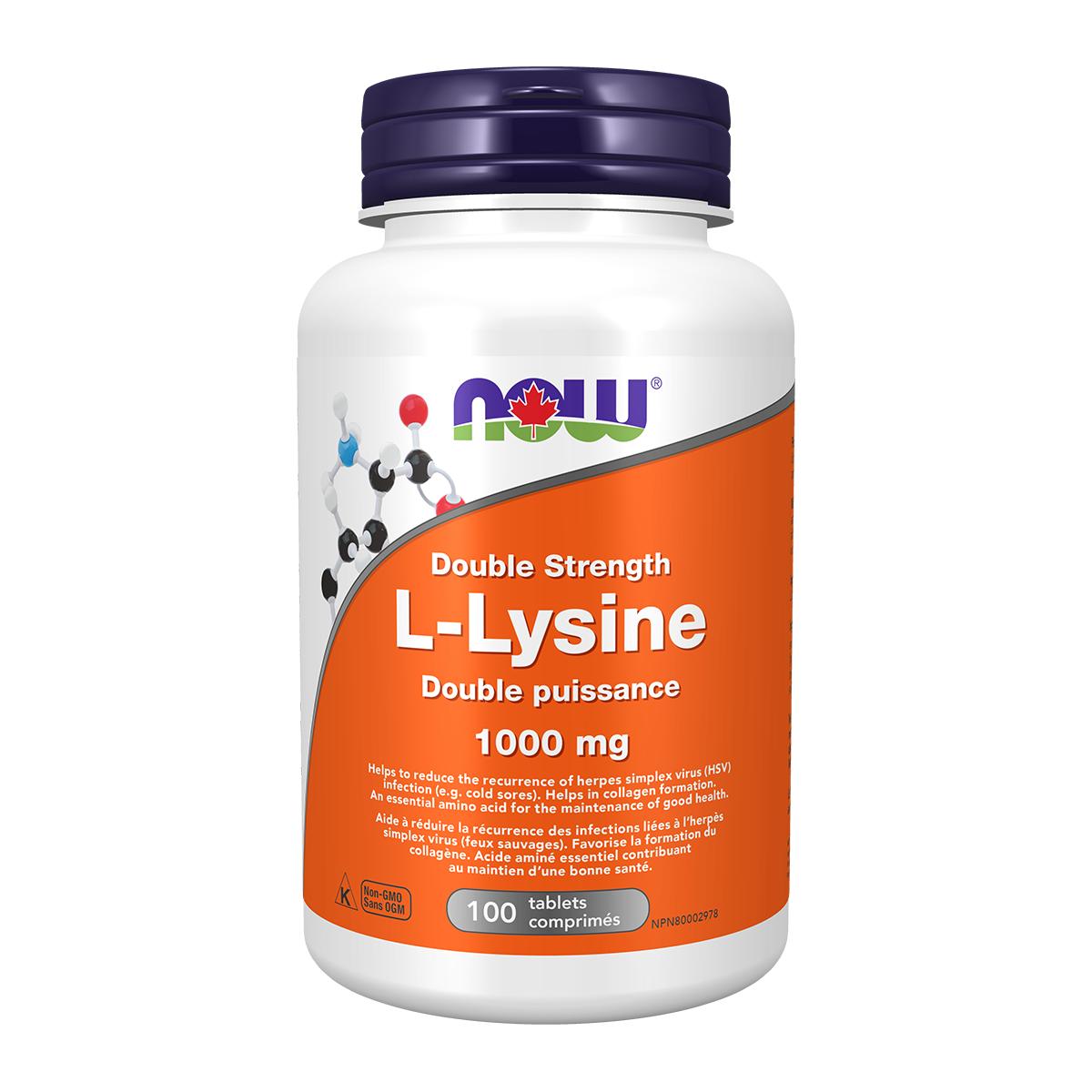 NOW DOUBLE STENGTH L-LYSINE 1000mg