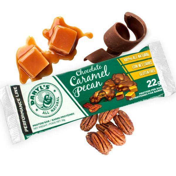 DARYLS ALL NATURAL CHOCOLATE CARAMEL PECAN PROTEIN BAR